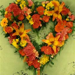 Mixed Flower Open Heart Tribute