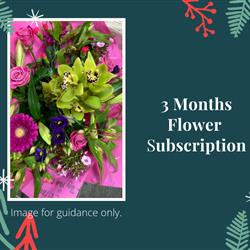 Three (3) Months Flowers Subscription for Christmas