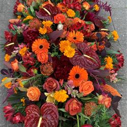 Autumnal Shades Casket Spray