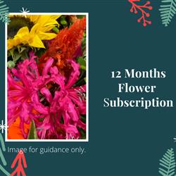 Tweleve (12) Months Flowers Subscription for Christmas