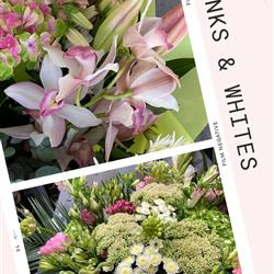 A Marshmallow Dreams - A Hand Tied Bouquet in Water Pinks &amp; Whites
