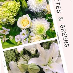 Pure - A Hand Tied Bouquet in Water Whites &amp; Greens