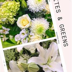  Angel Kisses - A Hand Tied Bouquet in Water Whites &amp; Greens