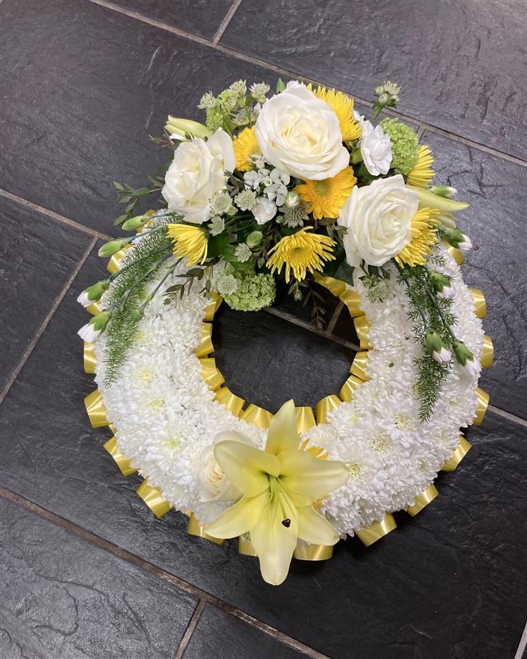 Wreath Sympathy Flowers Cornwall