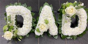 dad floral letters funeral Cornwall